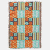 破裂音芸術パターン-裁縫 スローブランケット (正面縦)