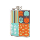 破裂音芸術パターン-裁縫 フラスク (左)