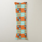 破裂音芸術パターン-裁縫 ボディピロー (正面縦)