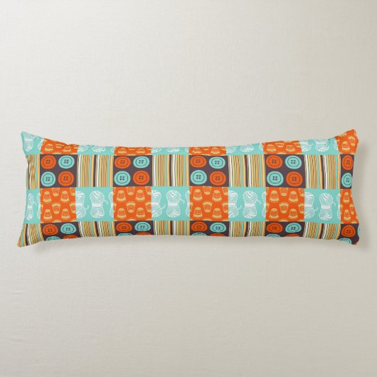 破裂音芸術パターン-裁縫 ボディピロー (正面)