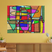 硝子体染色ガラス キャンバスプリント (インサイチュ (リビング))