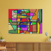 硝子体染色ガラス キャンバスプリント (インサイチュ (リビング))