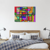 硝子体染色ガラス キャンバスプリント (インサイチュ (寝室))