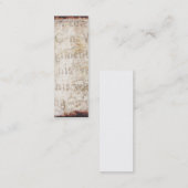 硫酸紙のヴィンテージの18世紀の旧式な文字 スキニー名刺 (正面/裏面)