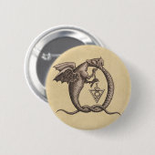 硫黄および水星のドラゴン 缶バッジ (正面&裏面)