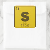 硫黄化学元素シンボル化学式g スクエアシール (バッグ)