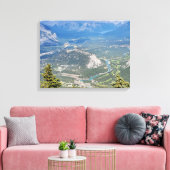 硫黄山の頂上からバンフの町 キャンバスプリント (インサイチュ (リビング))