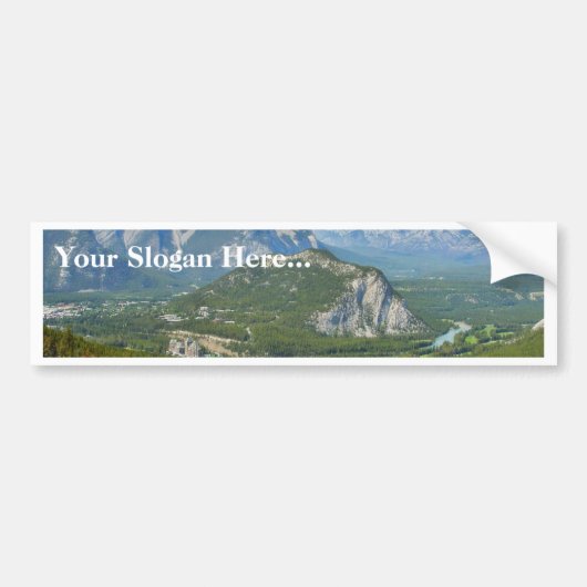硫黄山Gondolから見られるBanffカナダ バンパーステッカー (正面)