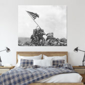 硫黄島にアメリカ国旗を揚げる（1945年） キャンバスプリント (インサイチュ (寝室))