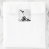 硫黄島に旗を掲げる_War Image スクエアシール (バッグ)