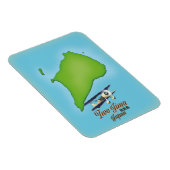 硫黄島の地図 マグネット (右側)