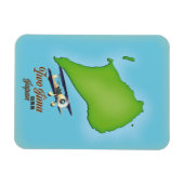 硫黄島の地図 マグネット (横)