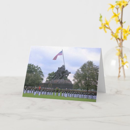 硫黄島の彫像、カードの海兵隊員 カード (黄色い花)