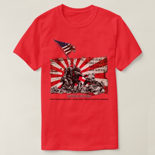 硫黄島の戦いを思い出す Tシャツ (デザイン正面)