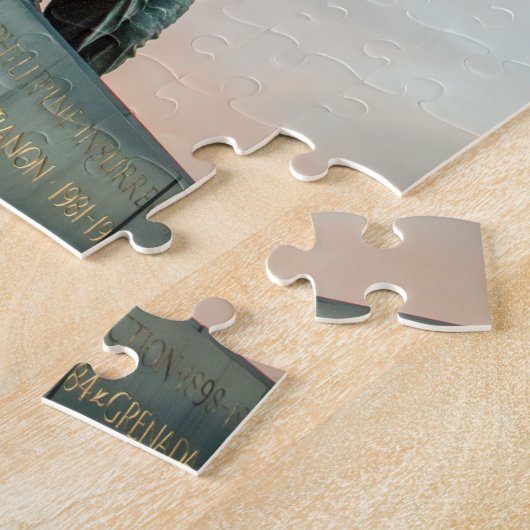 硫黄島の記念のジグソーパズル上の日没 ジグソーパズル (側面)