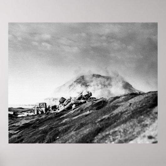 硫黄島ビーチヘッドの第二次世界大戦マリーンズ ポスター (正面)