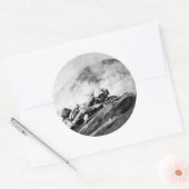 硫黄島ビーチヘッドの第二次世界大戦マリーンズ ラウンドシール (封筒)