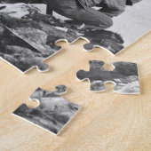 硫黄島旗を揚げるアメリカ国旗 ジグソーパズル (側面)