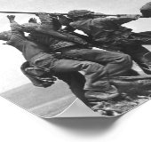 硫黄島旗を揚げるアメリカ国旗 ポスター (角)