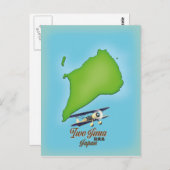 硫黄島 日本 地図 ポストカード (正面/裏面)