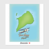 硫黄島 日本 島 地図 シール (シート)