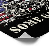 硫黄島wwii退役軍人7月陸軍米国旗4日 ポスター (角)