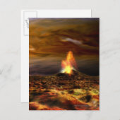 硫黄火山噴火 ポストカード (正面/裏面)