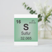 硫黄 周期表の元素 ポストカード (スタンド正面)