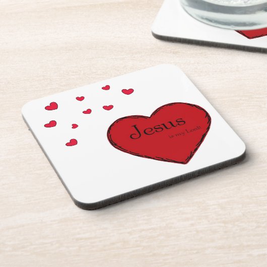 硬いコースター(コルク裏付き)- 6個セット コースター (左側)