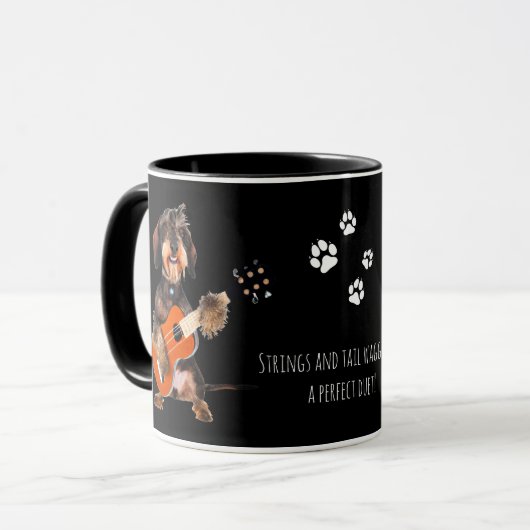 硬い毛ダッシ遊ャンドのアコースティックギター マグカップ (正面左)