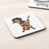 硬い毛ダッ遊シュントのギター コースター (左側)