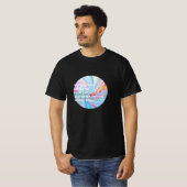 硬さターコイズ引用文フード付きスウェットシャツ Tシャツ (正面フル)
