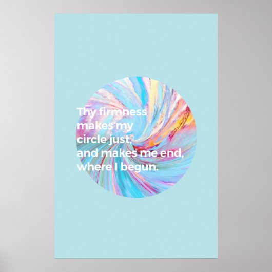 硬さ – ターコイズ ポスター (正面)