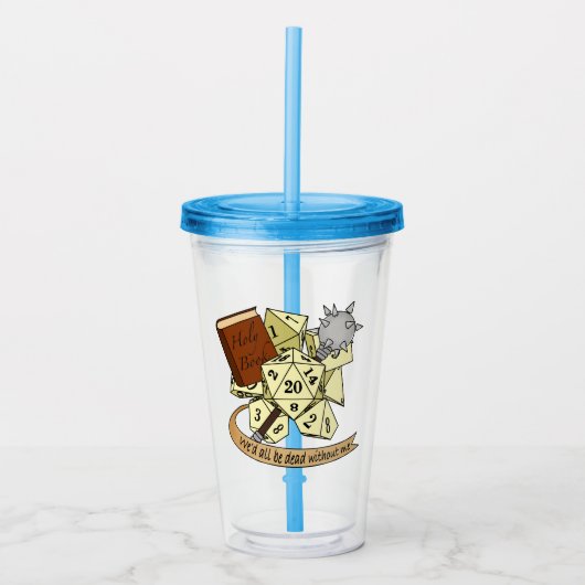 硬化性サイコロデザイン アクリルタンブラー (正面)