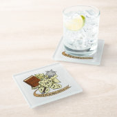 硬化性サイコロデザイン ガラスコースター (アングル)