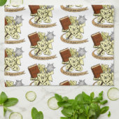 硬化性サイコロデザイン キッチンタオル (折り畳み)