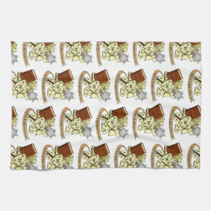 硬化性サイコロデザイン キッチンタオル