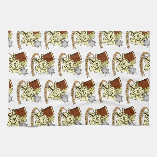 硬化性サイコロデザイン キッチンタオル (横)