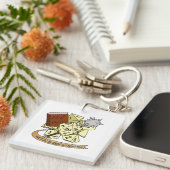 硬化性サイコロデザイン キーホルダー (正面右)