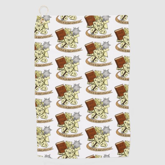 硬化性サイコロデザイン ゴルフタオル (正面)