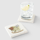 硬化性サイコロデザイン ストーンコースター (横)