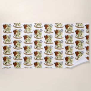 硬化性サイコロデザイン ビーチタオル