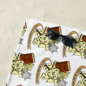 硬化性サイコロデザイン ビーチタオル (インサイチュ)