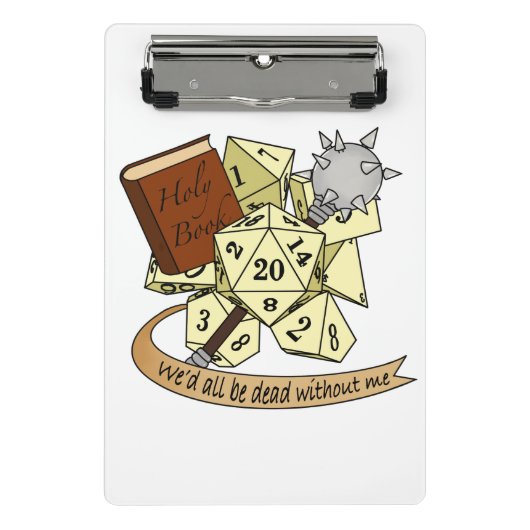 硬化性サイコロデザイン ミニクリップボード (正面)