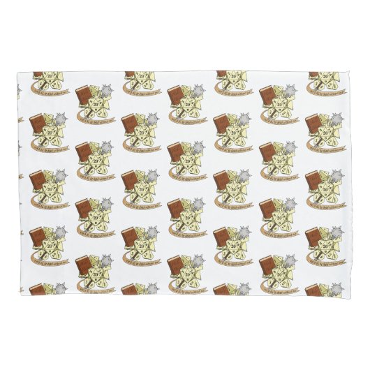 硬化性サイコロデザイン 枕カバー (正面)