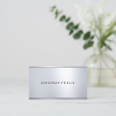 硬化性フォントシルバー金属ルックモダンス 名刺 (スタンド正面)