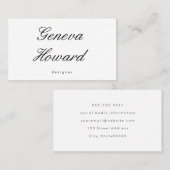 硬化性フォント | ミニマル 名刺 (正面/裏面)