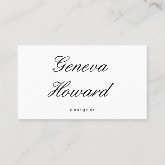 硬化性フォント | ミニマル 名刺 (正面)