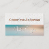 硬化性フォント |レザー |ガラステクスチャ 名刺 (正面)