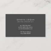 硬化性フォント | 合成皮革 | 高ファッション 名刺 (裏面)